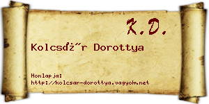 Kolcsár Dorottya névjegykártya