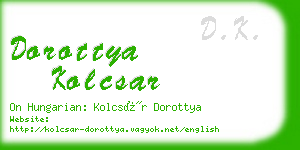 dorottya kolcsar business card